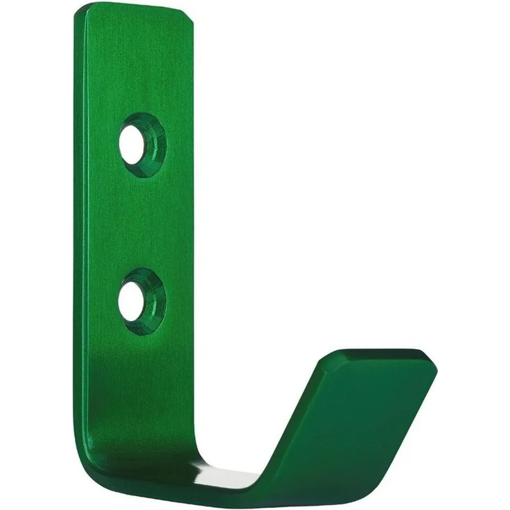 SO-TECH® Kleiderhaken doppelter Wandhaken, Edelstahl, 142 x 20 x 45 mm, (1-St), großer Jackenhaken mit abgerundeten Kanten grün – Bild 1