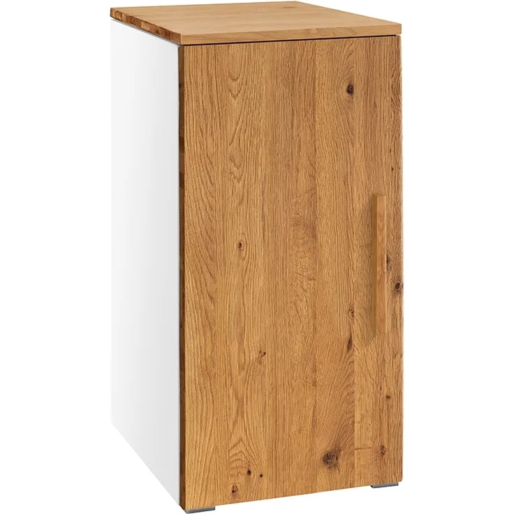 Hasena Kommode Unito weiss Wildeiche natur, geölt zerlegt
