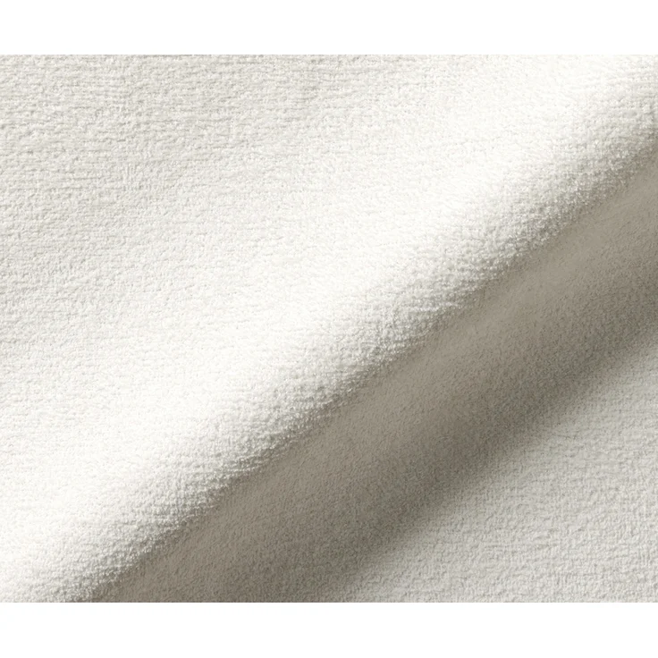 Drehstuhl Gaio-Flex Bouclé Soft Beige Kreuzgestell breit Weiß 360° drehbar Wippfunktion – Bild 3