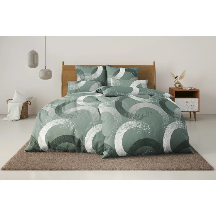 OTTO home Bettwäsche Balisa, Linon, 2 teilig, ab Größe 135x200 cm, aus 100% Baumwolle, Bettwäsche mit Kreisen – Bild 5