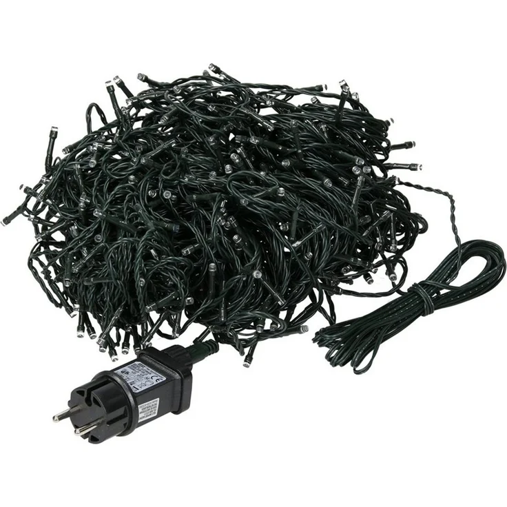 ECD Germany LED-Lichterkette Weihnachtsbeleuchtung Weihnachtslichterkette Christbaumbeleuchtung, Cluster Lichterkette 480 LEDs 36m für Innen & Außen IP44 Kaltweiß – Bild 5