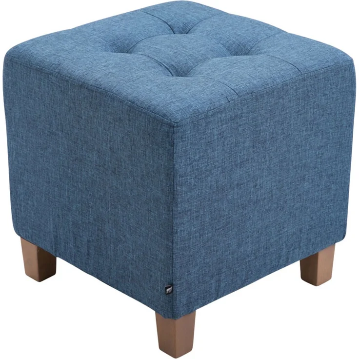 CLP 2er Set Sitzhocker Pharao, antik-hell mit hochwertiger Polsterung - Farbe:blau – Bild 2