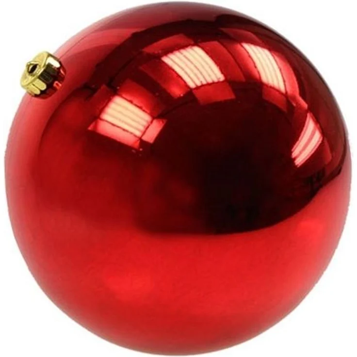 Viana Weihnachtsbaumkugel XXL Weihnachtskugel Rot 20cm Kunststoff wetterfest – Bild 2
