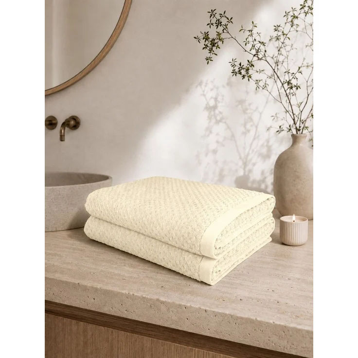 OTTO home Saunatuch Corrin, 2 Premium Saunatücher, 500 gr/m², 90x180cm, Frottier (2-St), 100% Baumwolle, mit Struktur, weich, uni, 5 Jahre Garantie – Bild 2