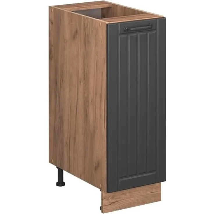 Apothekerschrank Fame-Line Dunkelgrau 30 cm , AP Eiche Vicco – Bild 1
