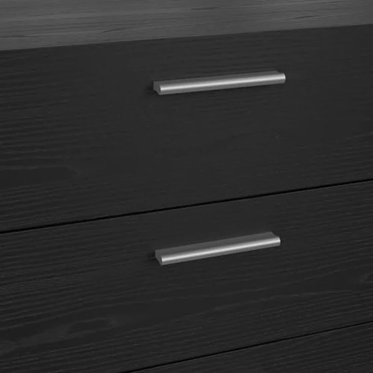 Dmora - Kommode Solene, Wohnzimmerbuffet, Wohnzimmer-Sideboard, Moderne Küchen-Speisekammer, 140x40 h82 cm, Schwarz – Bild 7