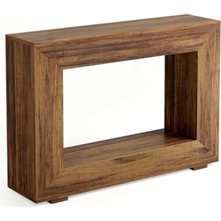 LITTLE TREE 47-Zoll-Konsolentisch, Sofatisch mit Stauraum, Moderne Flurmöbel für den Flur, schmaler, Langer Sofa-Flurtisch für das Wohnzimmer, braun – Bild 5