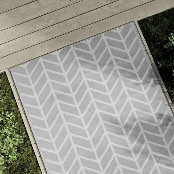 vidaXL Outdoor-Teppich ARAKIL Grau 120x180 cm PP 368542