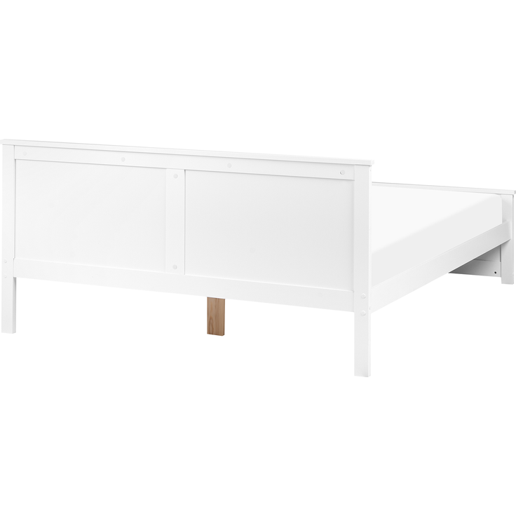 Bett mit Lattenrost Kiefernholz SABRAN 160x200 cm Weiß – Bild 5