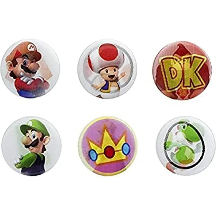 Super Mario Ansteck-Buttons 6er-Pack