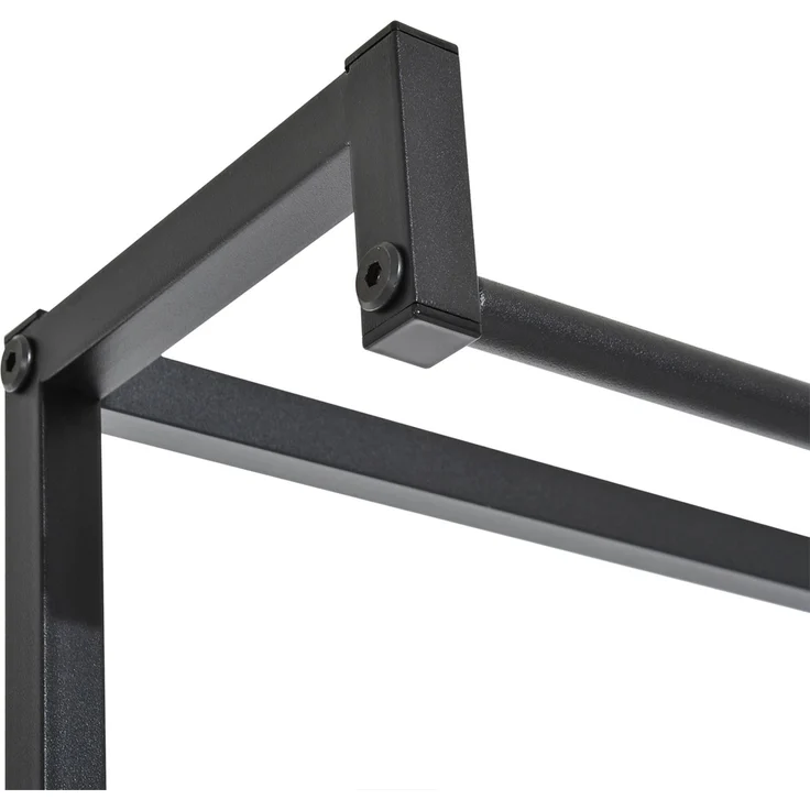 Faumrta Garderobenständer mit Bank Kleiderständer Schuhregal Metall 2 Schuhablagen Sitzfläche 72,5x35x180cm für Flur & Eingangsbereich725CM*35CM*180CMSchwarzMetall – Bild 7