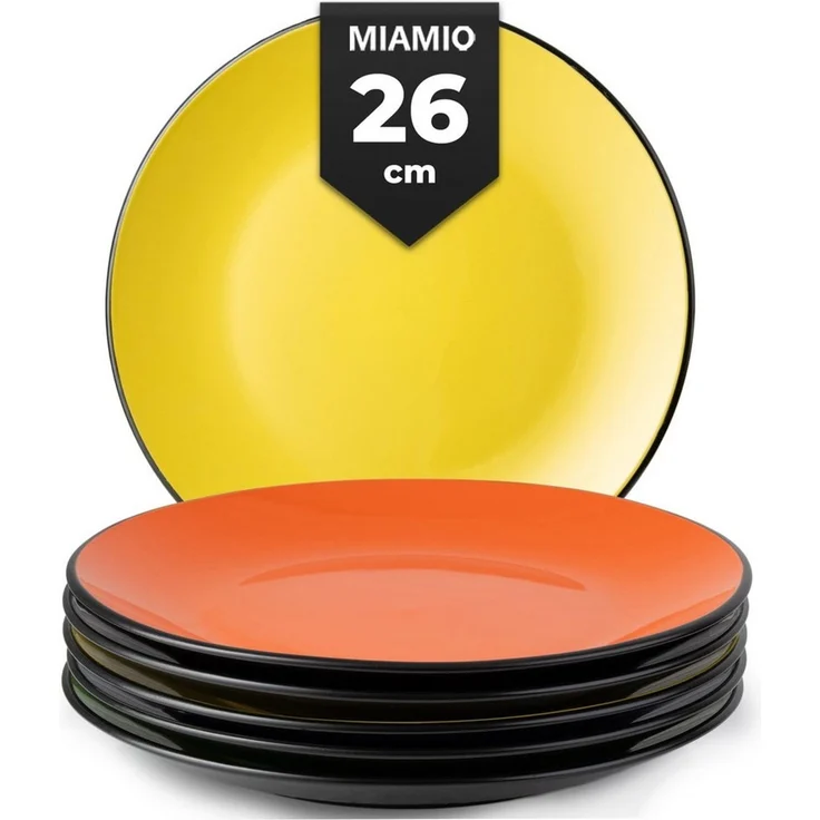 MiaMio Teller Le Papillon große Teller, bunt, (6 St), Ø 26 cm, 6-teilig – Bild 1