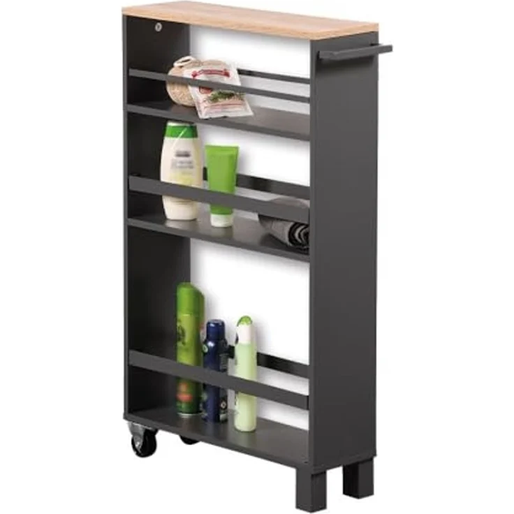 KESPER 24856-13 Nischenregal, grau aus FSC-zertifizierte Spanplatte / Regal / Rollregal – Bild 1