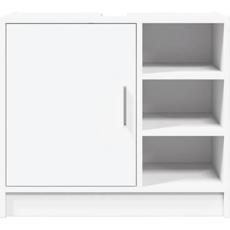 vidaXL Waschbeckenunterschrank Weiß 63x29x55 cm Holzwerkstoff 848129 – Bild 7