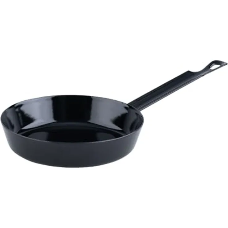 RIESS 0447-022 Mini Emaillepfanne 16 cm, Emaille, schwarz