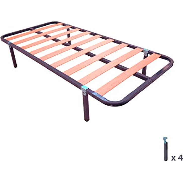 Somnia Descanso - Komplettes Bett mit Matratze Versailles (Winter/Sommer) + Basic Lattenrost + 4 Füße, 105 x 190 cm – Bild 5