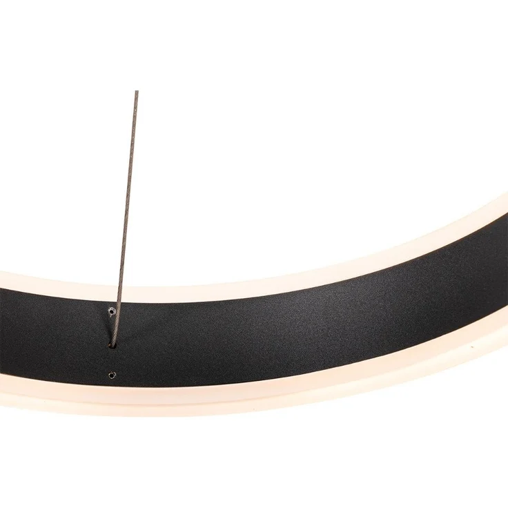 Qazqa Pendelleuchte Lyani, LED fest integriert, (nicht austauschbare) LED, Schwarz, Design, Aluminium, 3-flammig – Bild 1