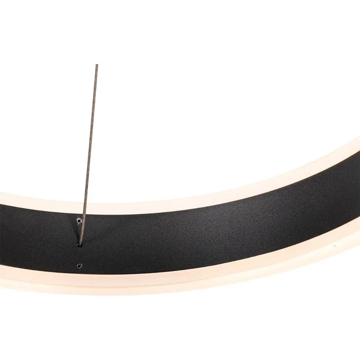 Qazqa Pendelleuchte Lyani, LED fest integriert, (nicht austauschbare) LED, Schwarz, Design, Aluminium, 3-flammig