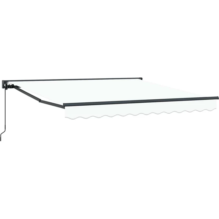Markisenrahmen, Markisengestell Weiß 350x250 cm Polyester mit PU-Beschichtung – Bild 2