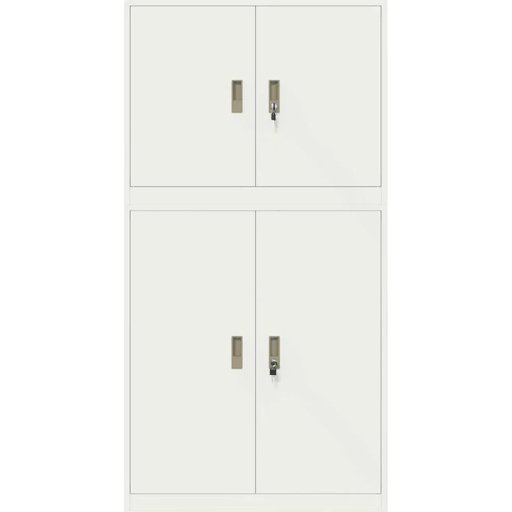 vidaXL Aufbewahrungsschrank 2 stk. Weiß 90 x 40 x 175 cm Stahl 3438722 – Bild 8