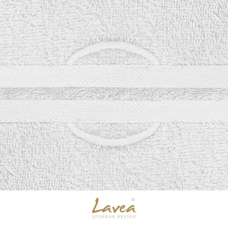 Lavea Handtuch Set Elena, Duschtücher, Handtücher, Gästetücher, Waschhandschuhe, 100% Baumwolle (Set, 6-St), Frottierserie, weich & saugstark, pflegeleicht, 500 g/m² Frottier – Bild 8