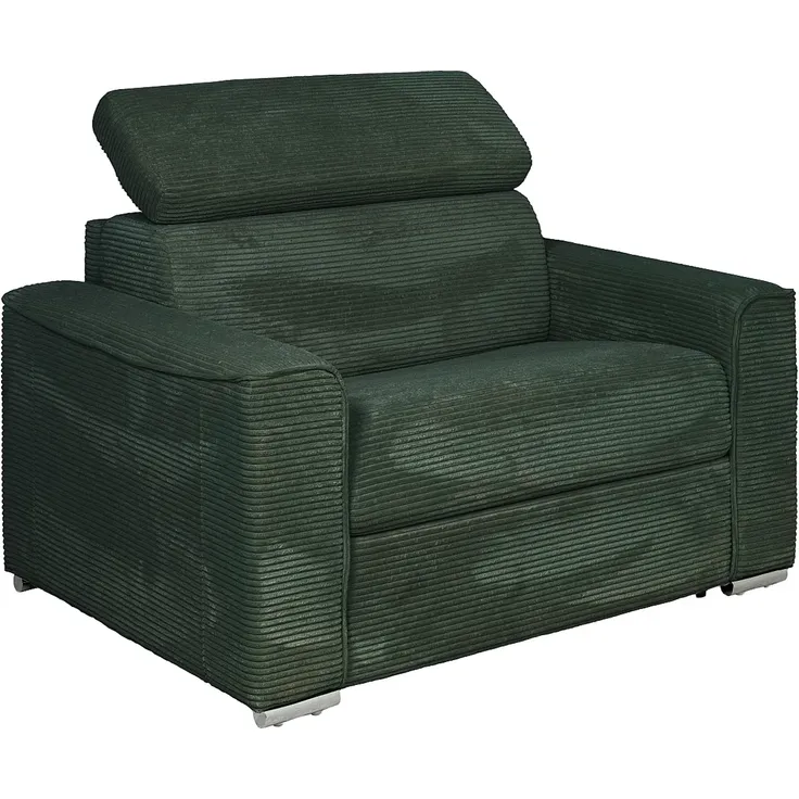 Vente-unique - VIZIR - Schlafsessel - Metall - Stahl - Tannengrün - 124 x 95 x 105 cm
