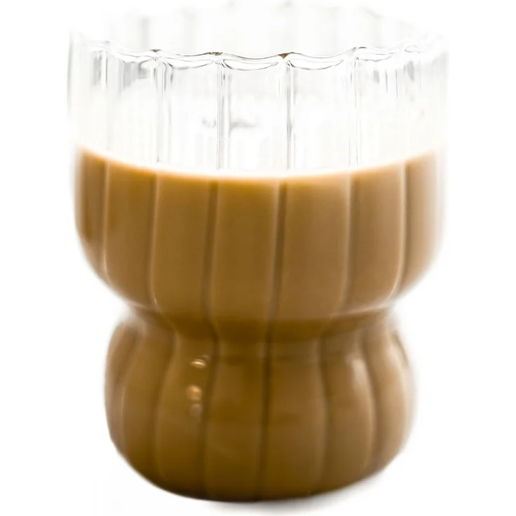 2 Tlg. Trinkgläser Set 300 ml aus Borosilikatglas Espressogläser Hitzebeständig Riffle Design – Bild 2