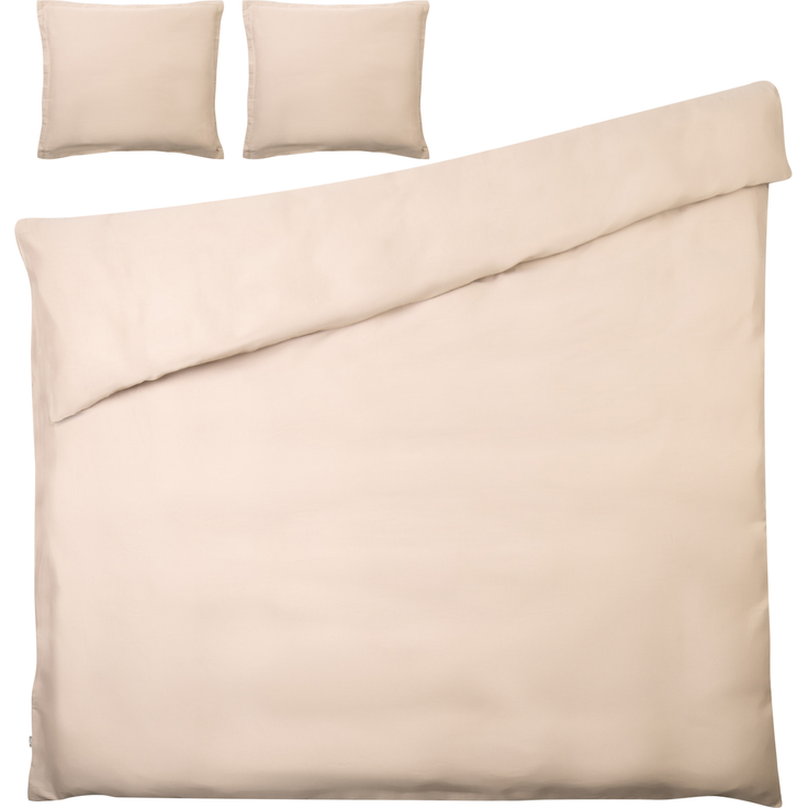 Bettwäsche-Set PARKROSE Baumwollsatin 220 x 240 cm Beige – Bild 4