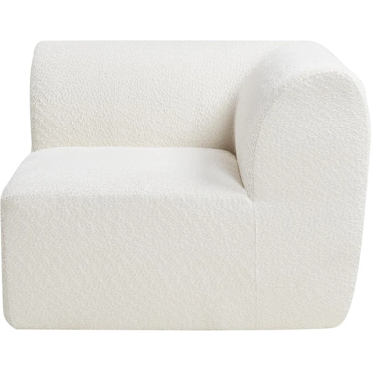 Sofa-Modul Hurvas Eckelement Bouclé Cremeweiß [en. casa] – Bild 7