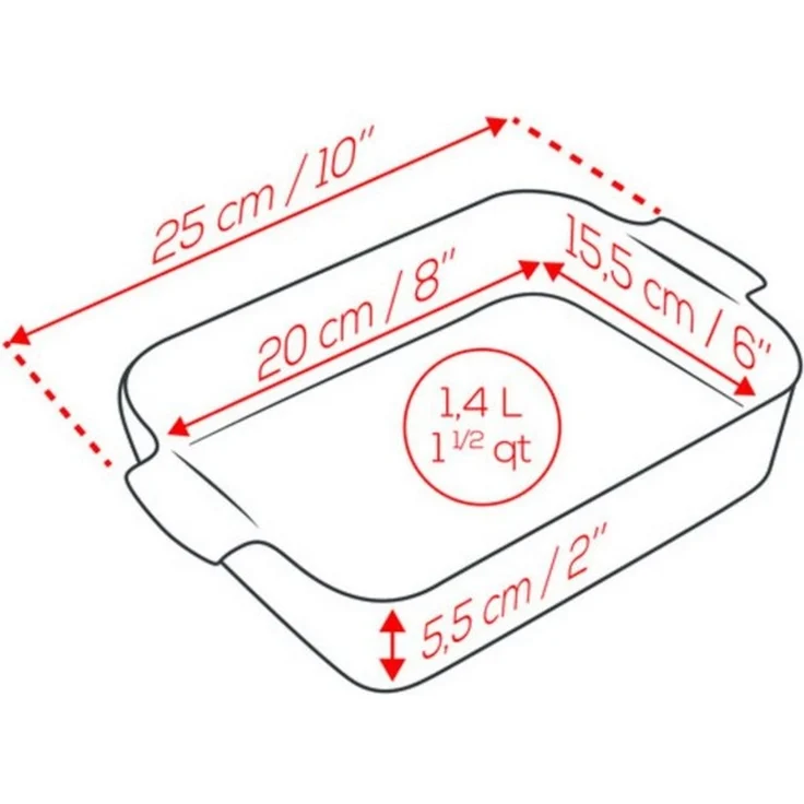 PEUGEOT Auflaufform Keramik APPOLIA 25cm Rechteckig Salbeigrün Spülmaschinenfest – Bild 2
