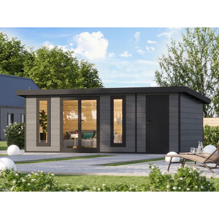Fjordholz 'Panorama' WPC Gartenhaus, 2-Raum, 18,24 m²