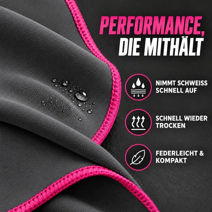 NirvanaShape Sporthandtuch NirvanaShape Mikrofaser Fitnesshandtuch mit Ecktasche und Knöpfen, saugfähig, leicht, schnelltrocknend, für Reisen, Fitness, Yoga, Sauna – Bild 4