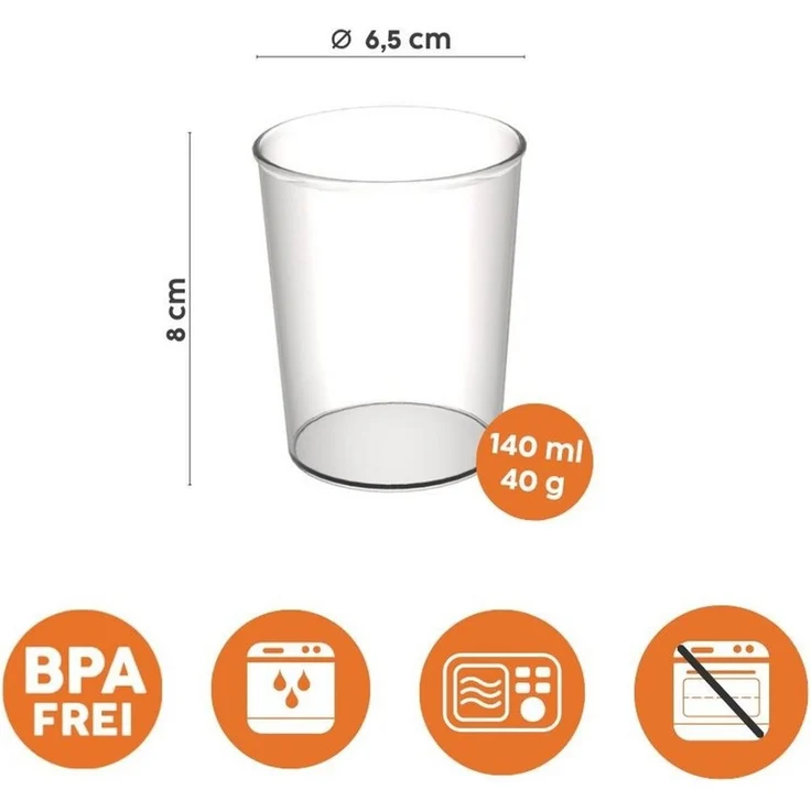 Ornamin Kinderbecher Mini Moritz, Mehrwegbecher Mini Moritz l stapelbar für Kita und Gastronomie – Bild 2