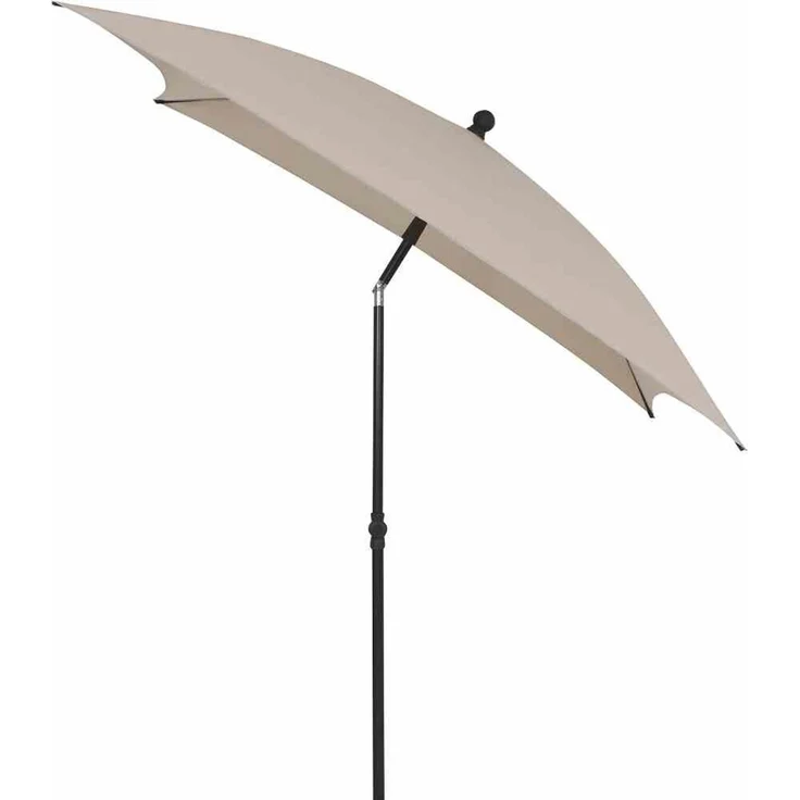 City Mittelstockschirm anthrazit/natur 180x180cm – Bild 5