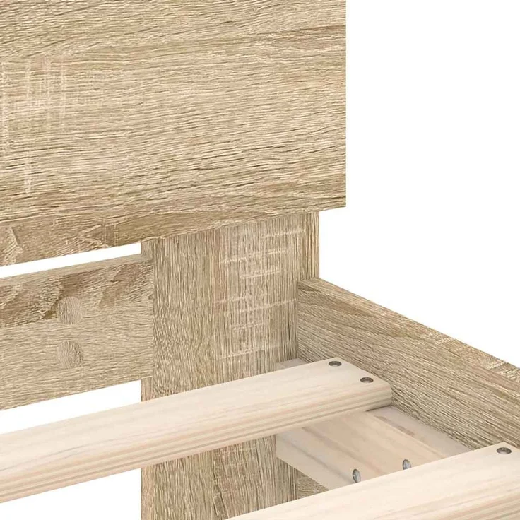 vidaXL Bettgestell mit Kopfteil Sonoma 152 x 203 cm Holzwerkstoff 3402861 – Bild 8
