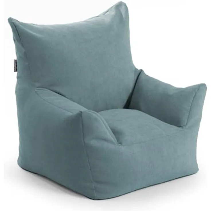 mokebo Der Pausenheld Kindersessel, Kindersitzsack in Petrol, ergonomisch, robust und flauschig, ideal für Kinder von 2 bis 6 Jahren