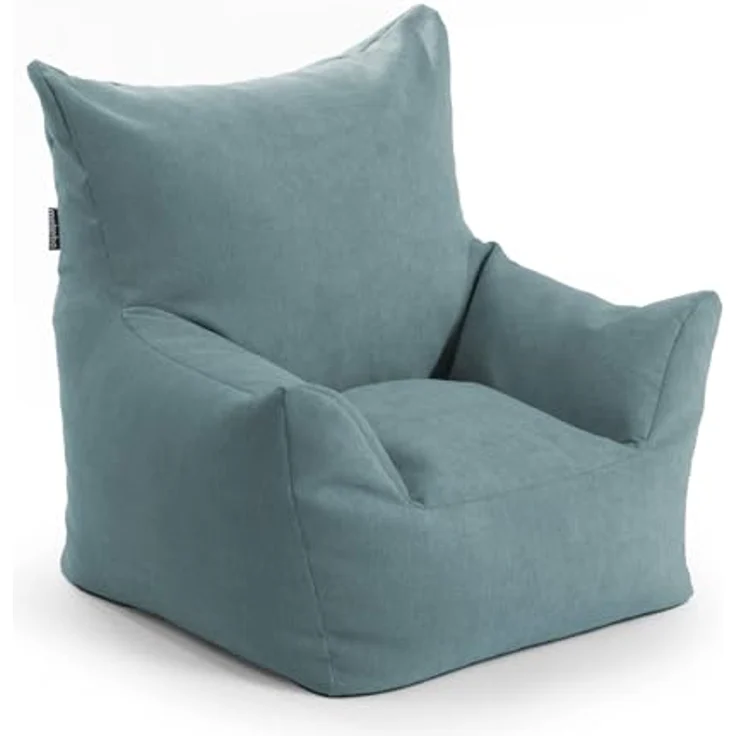 mokebo Der Pausenheld Kindersessel, Kindersitzsack in Petrol, ergonomisch, robust und flauschig, ideal für Kinder von 2 bis 6 Jahren – Bild 1