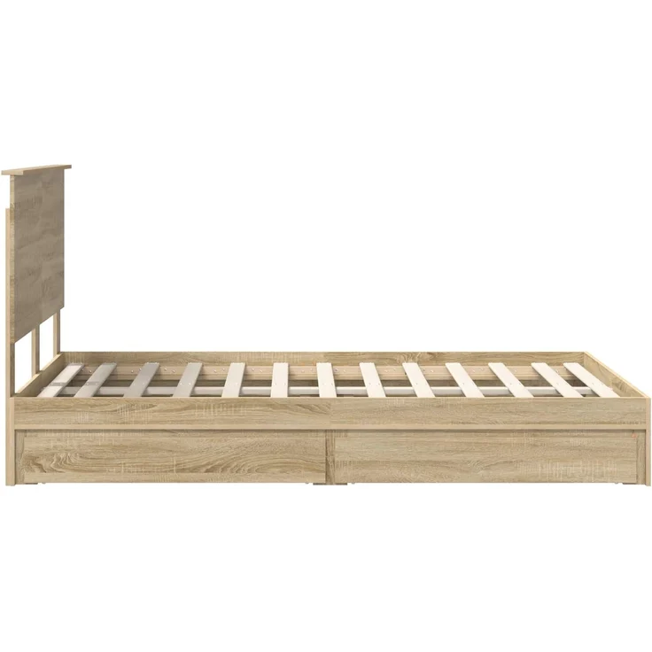 vidaXL Aufbewahrungsbett Sonoma-Eiche 120 x 190 cm Holzwerkstoff 3411231 – Bild 8