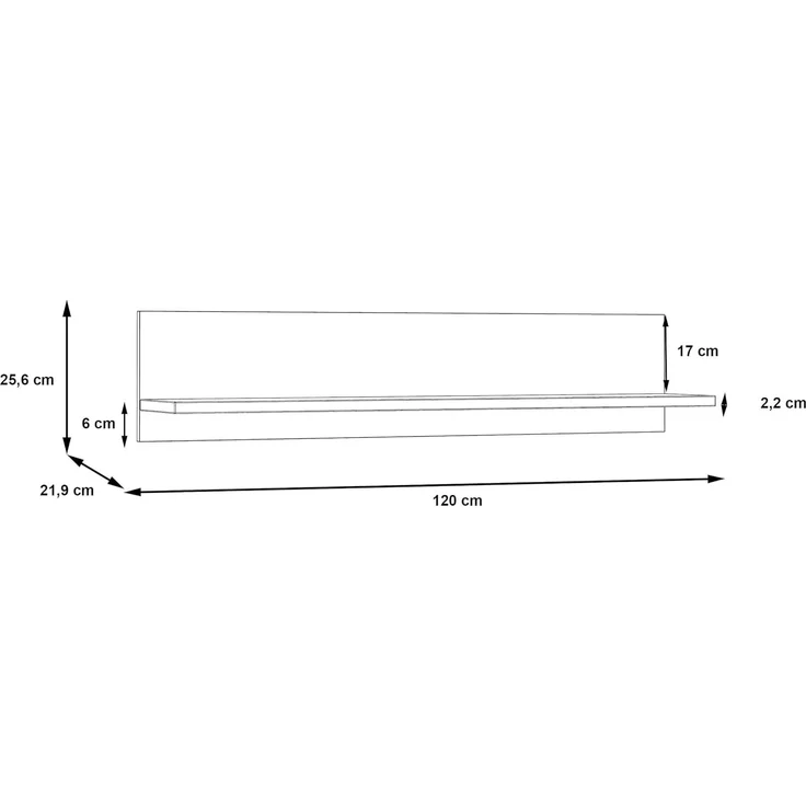 FORTE Wandboard Vankka Regal Wandmontage, Wandregal, zweifarbiges Dekor, einfache Montage – Bild 9