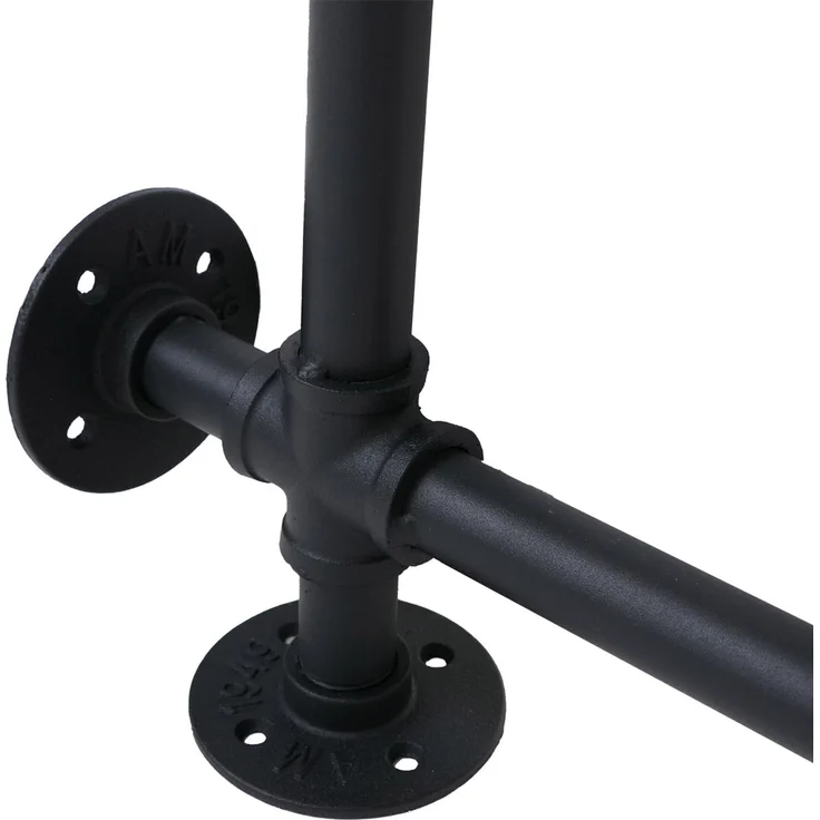 Raumteiler mit Regal HWC-P10, Wohnregal Ablageregal, Industrial Metall Melamin MVG 203x100x20cm ~ dunkelbraun – Bild 6