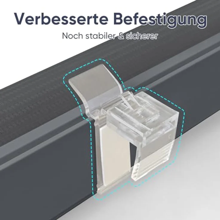 Sekey Doppelrollo Klemmfix ohne Bohren für Fenster, Doppelrollo 35 cm breit, Duo Rollo Jalousie Sonnenschutz, 35x100cm, Dunkelgrau – Bild 9