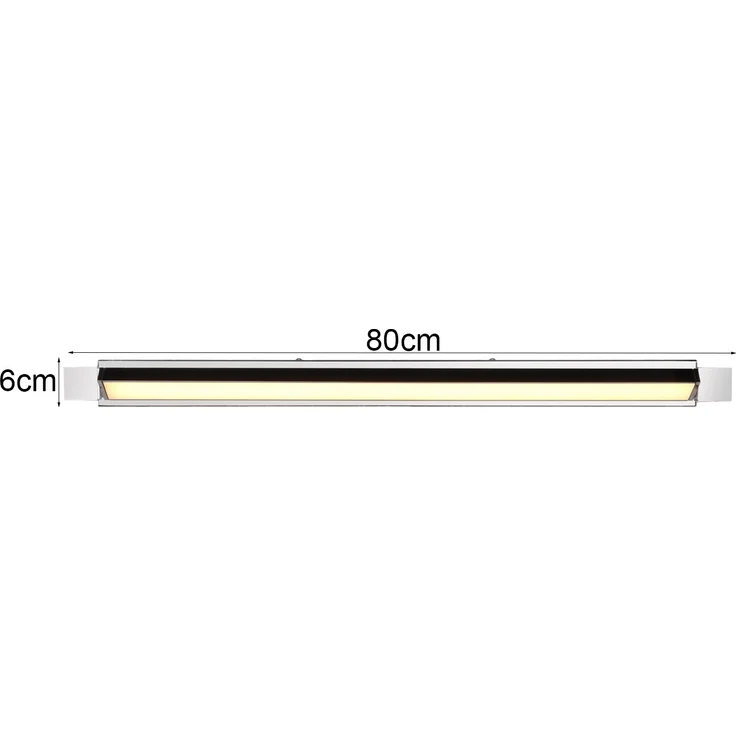 Dimmbare LED Bad Spiegelleuchte FABRIZIO schwenkbar, Chrom Breite 80cm – Bild 4