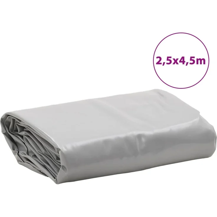 vidaXL Abdeckplane Grau 2,5x4,5 m 650 g/m² 156045 – Bild 8