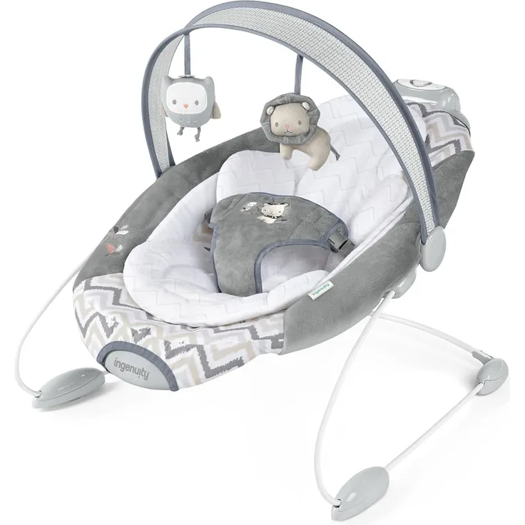 Ingenuity, automatische Babywippe, Braden mit 2 Schaukelgeschwindigkeiten, mehr als 12 Melodien, abnehmbarem Spielzeugbügel, maschinenwaschbarem Sitzkissen und mehr