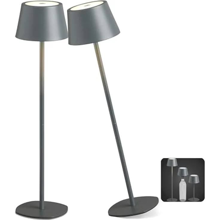 Northpoint LED Tischleuchte LED Akku Tischlampe Flaschenleuchte 3in1 45cm warmweiß – Bild 2