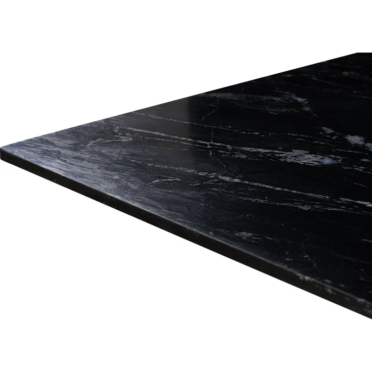 Esstisch 180x100x76 Marmor schwarz / Kreuzgestell Eisen Antik Messing BARCELONA #401 – Bild 4
