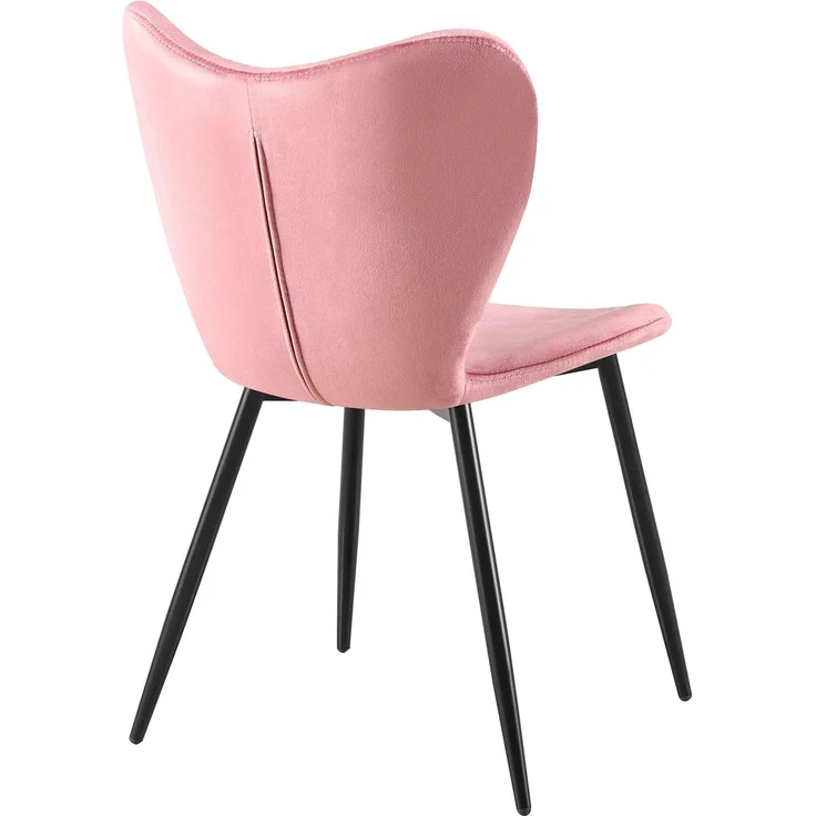 CLP Esszimmerstuhl Maika gepolstert mit Samt- oder Stoffbezug belastbar bis 150 kg,Samt rosa – Bild 7