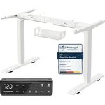 MAIDeSITe höhenverstellbarer elektrisher Schreibtisch mit 2 starken Motoren, höhenverstellbares tischgestell 2 teiligen Beinen sowie auch 4 Memory-Steuerung und Kollisionschutz Funktion(Weiß)