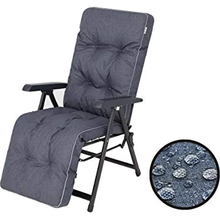 Bjird Liegenauflage Auflage für Liegestuhl 160x50x8, extra dicke Polsterauflage für klappbare Gartenliege/Sonnenliege – Bild 9