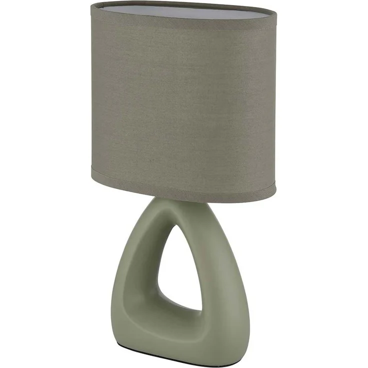 Tischleuchte, Keramik Textil, grün, H 30 cm – Bild 8